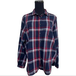 da-sh plaid button up cotton shirt